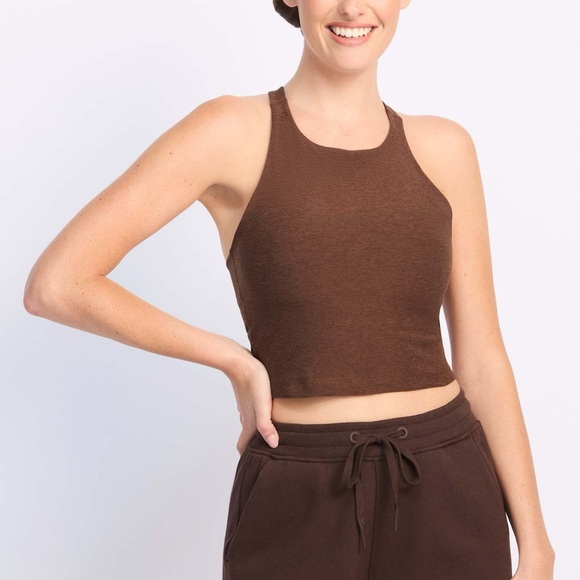 Beyond Yoga Spacedye Refocus Cropped Tank in Brown size Small - Picture 2 of 8
